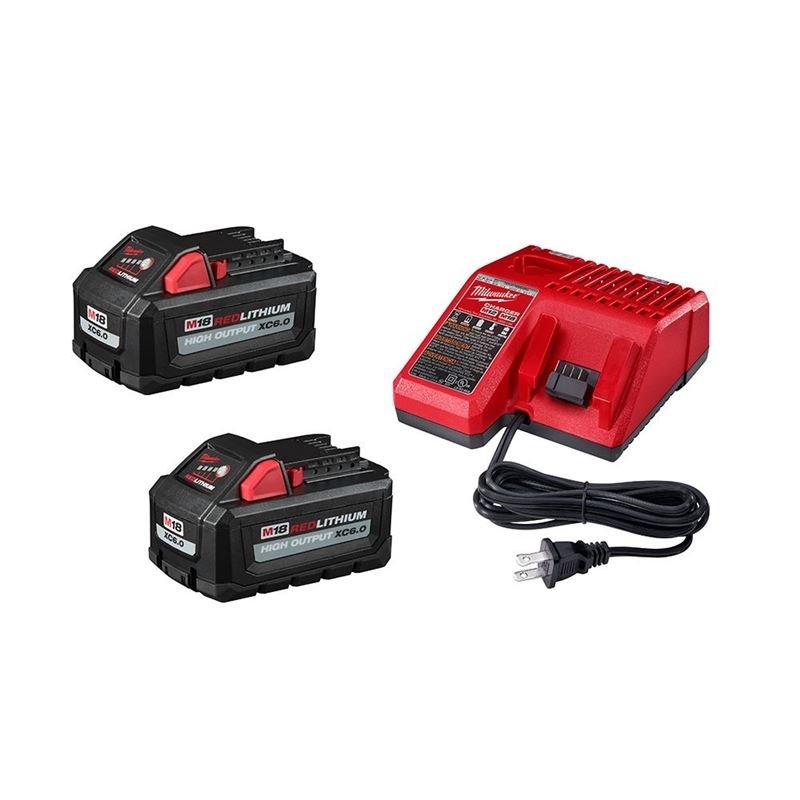 MILWAUKEE M18 REDLITHIUM HIGH OUTPUT XC6.0 STARTER KIT - Kilrich Building Centres