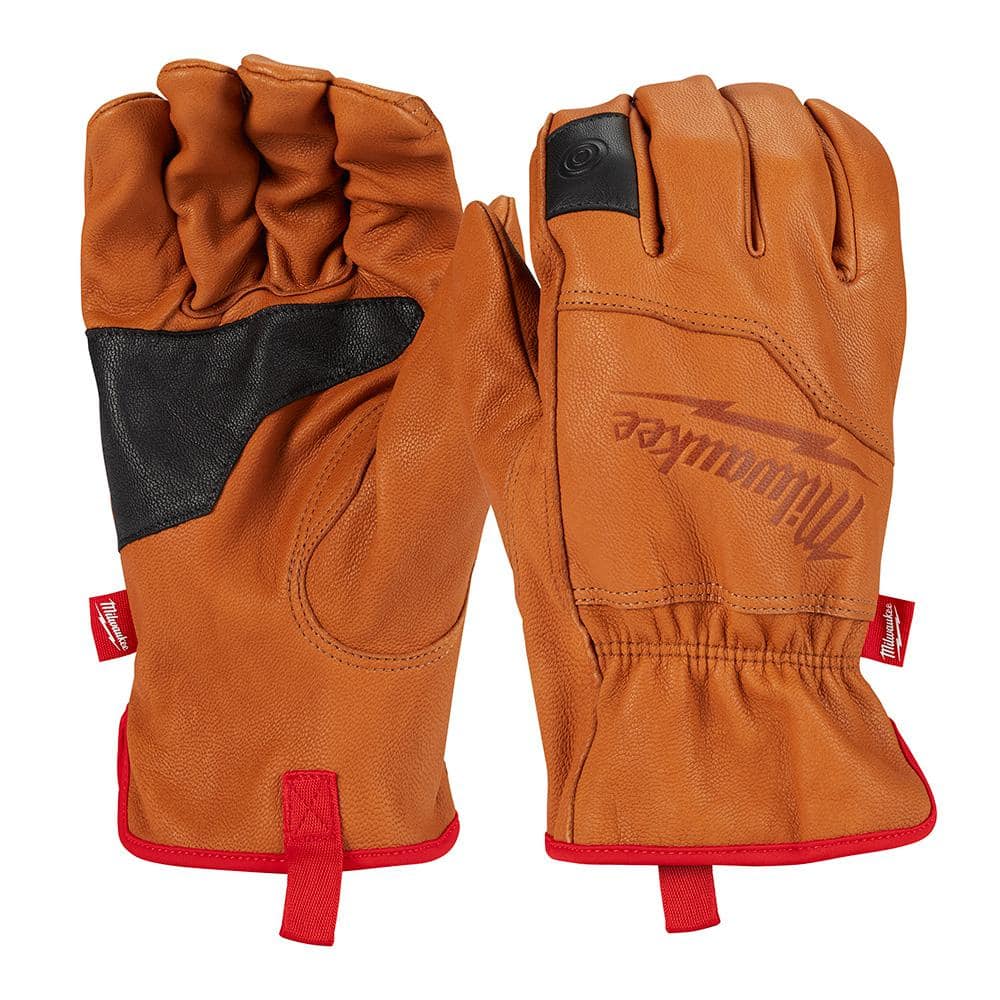MILWAUKEE GOATSKIN LEATHER GLOVES (MEDIUM) - Kilrich Building Centres