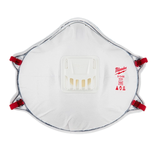 MILWAUKEE N95 VALVED RESPIRATOR w/ GASKET (10 PACK) - Kilrich Building Centres