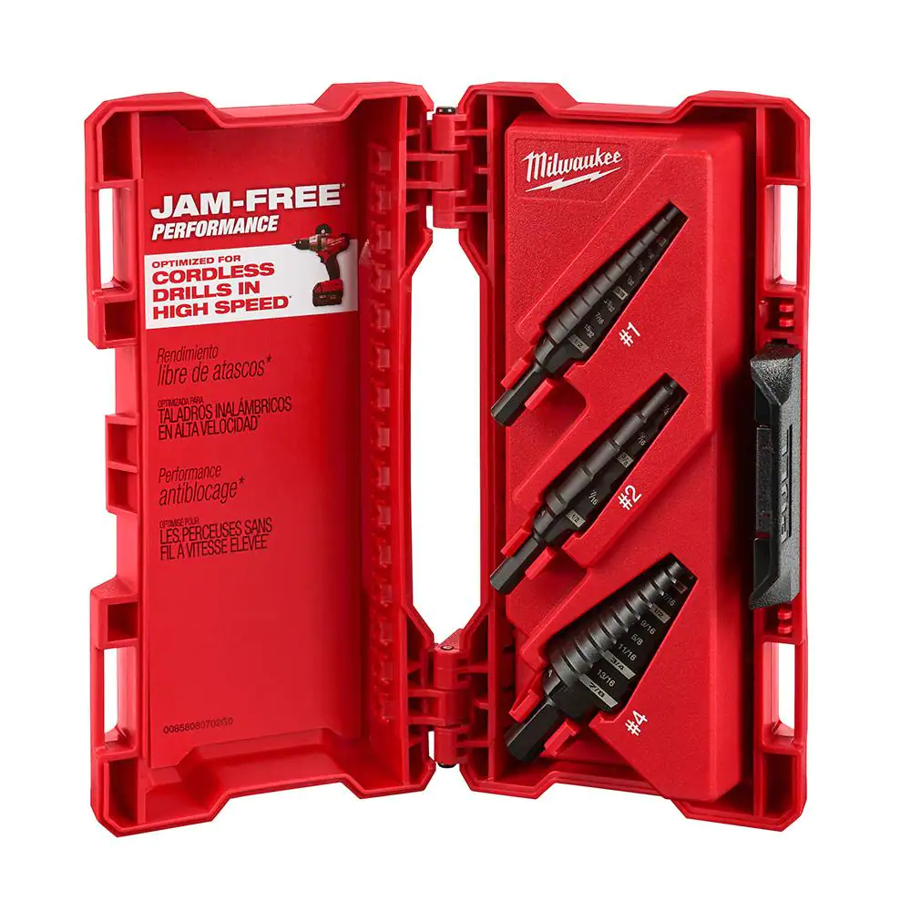 MILWAUKEE STEP DRILL BIT SET (3 PIECES) - Kilrich Building Centres