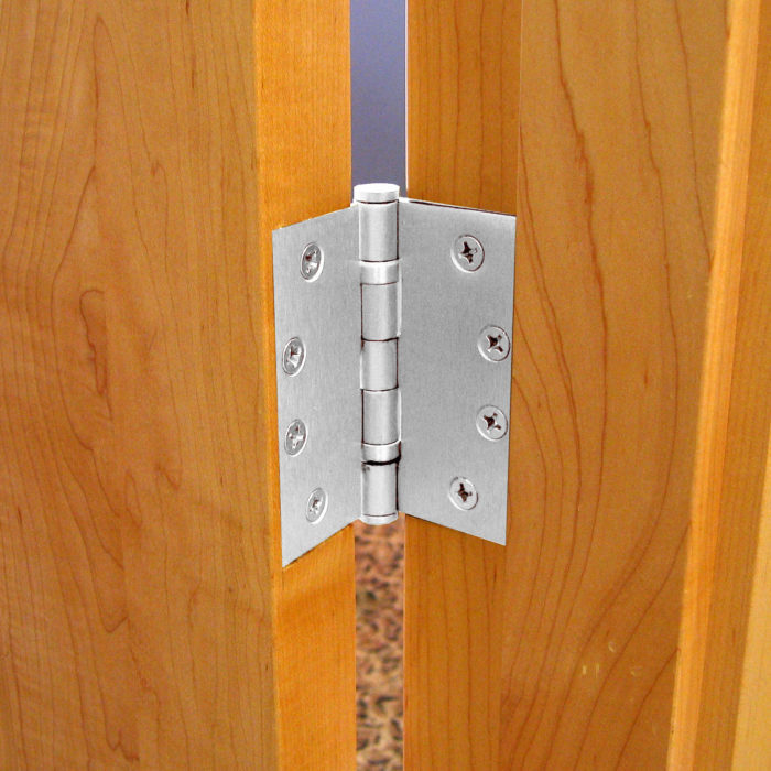 Main 2 - 4-1/2" x 4" BALL-BEARING BUTT HINGE - BRUSHED CHROME -