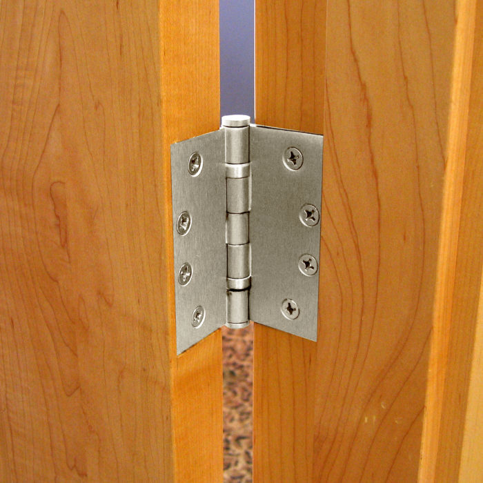 Main 2 - 4-1/2" x 4" BALL-BEARING BUTT HINGE - BRUSHED NICKEL -