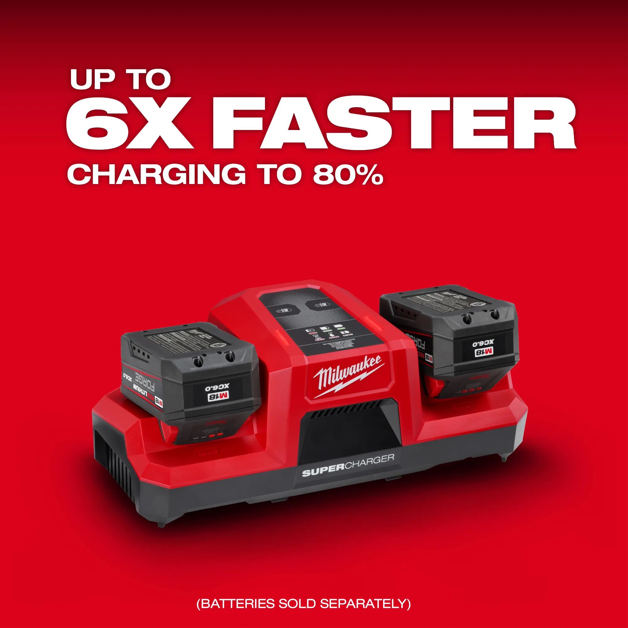 Main 2 - MILWAUKEE M18 DUAL BAY SIMULTANEOUS SUPER CHARGER -