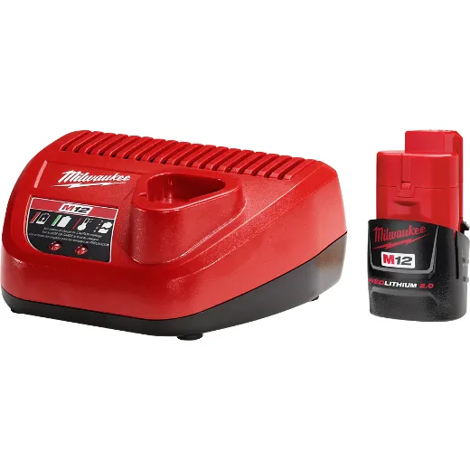 MILWAUKEE M12 CP 2.0AH STARTER KIT w/ BAG - Kilrich Building Centres