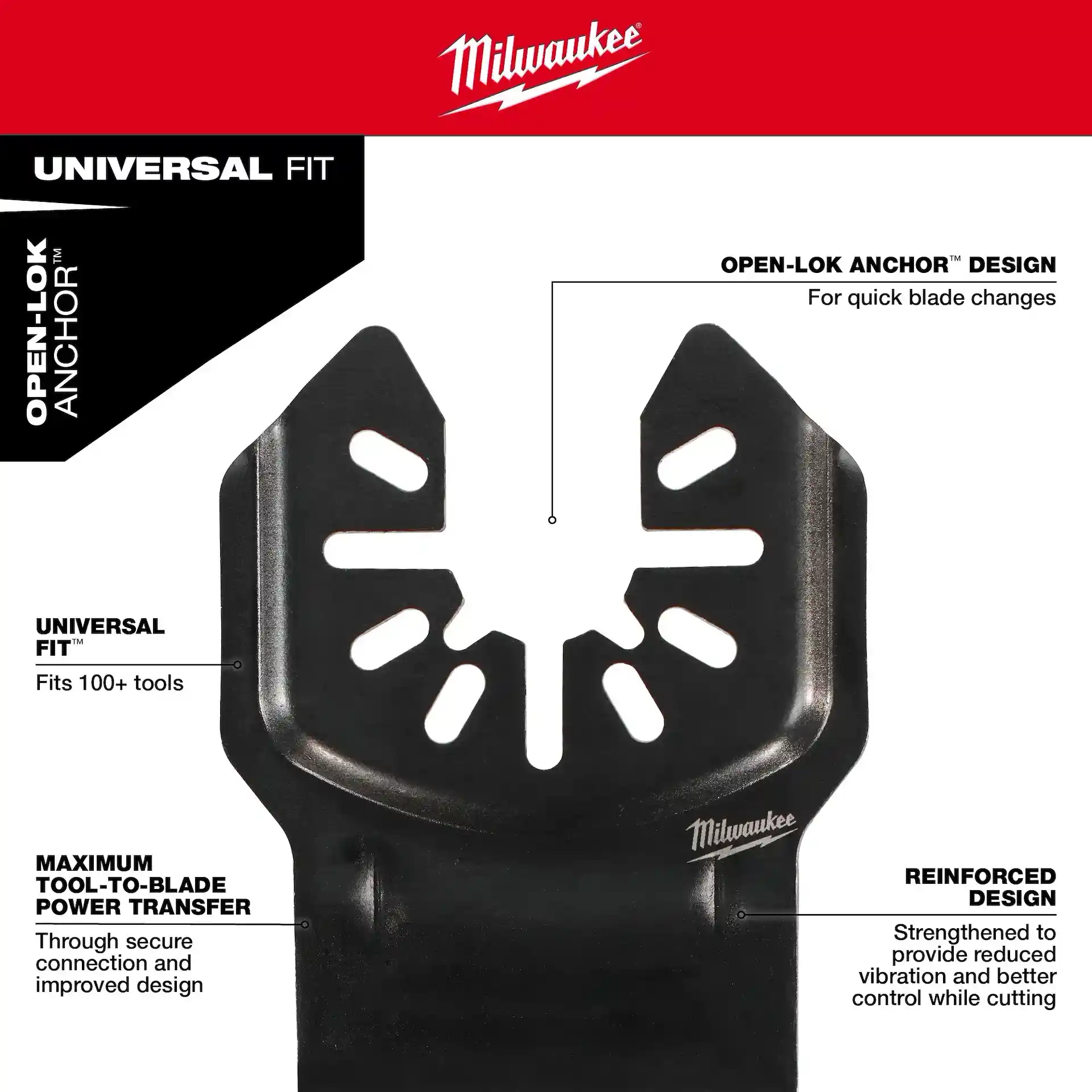 Main 2 - MILWAUKEE UNIVERSAL FIT OSCILLATING MULTI-TOOL BLADE SET (9 PIECES) -
