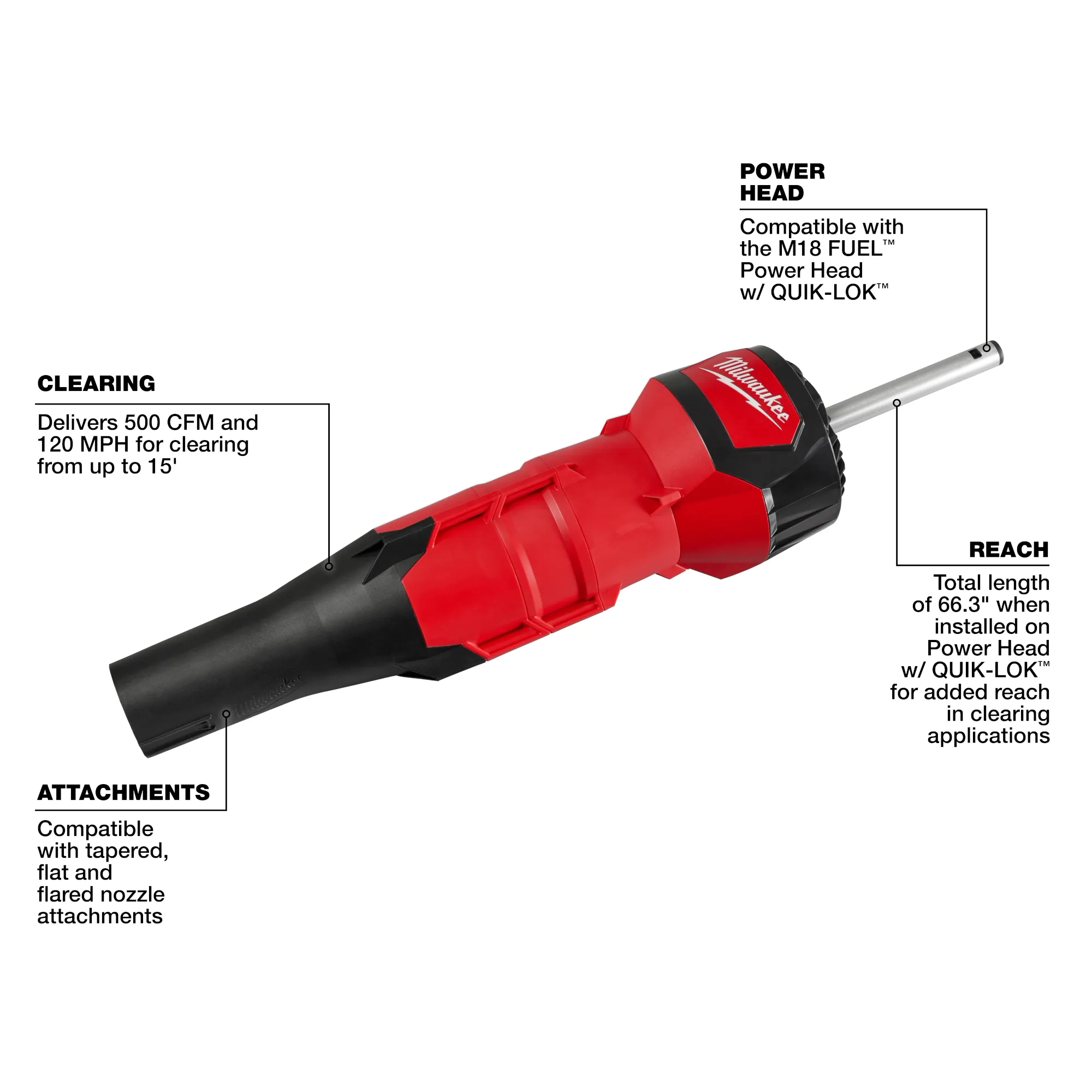 Main 3 - MILWAUKEE M18 FUEL QUIK-LOK BLOWER ATTACHMENT -