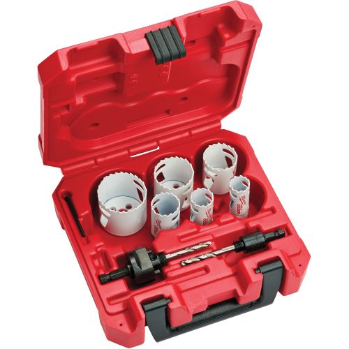 MILWAUKEE HOLE DOZER LOCKSMITH'S HOLE SAW KIT (8 PACK) - Kilrich Building Centres