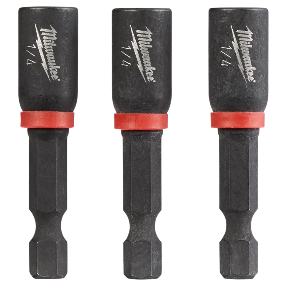 MILWAUKEE 1/4" MAGNETIC IMPACT NUT DRIVER (3 PACK) - Kilrich Building Centres