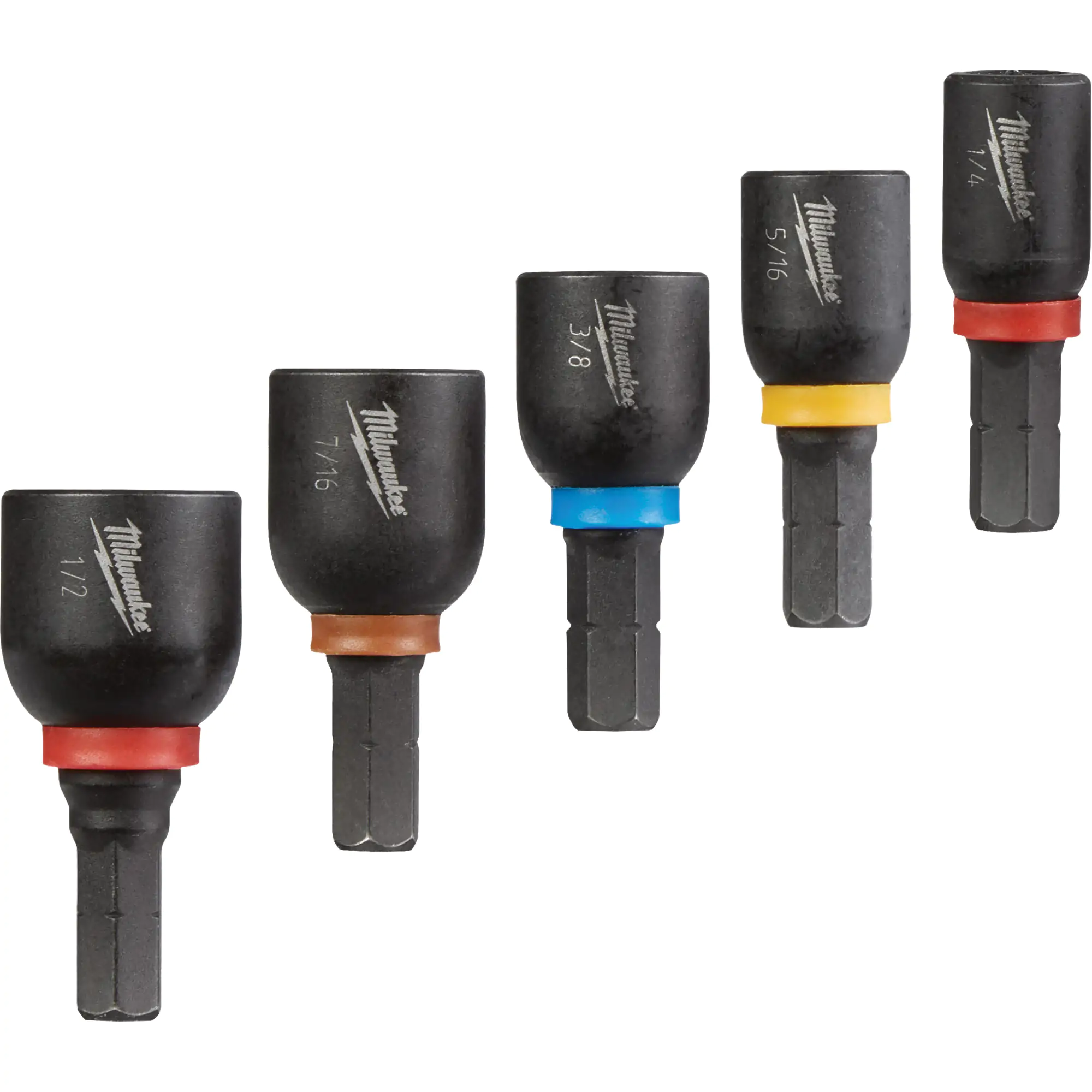 MILWAUKEE MAGNETIC INSERT NUT DRIVER SET (5 PIECES) - Kilrich Building Centres