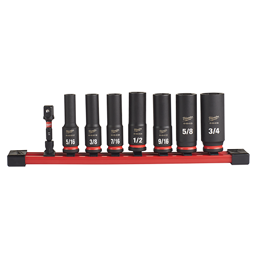 MILWAUKEE SHOCKWAVE IMPACT DUTY 3/8" DRIVE SAE DEEP 6-POINT SOCKET SET - Kilrich Building Centres