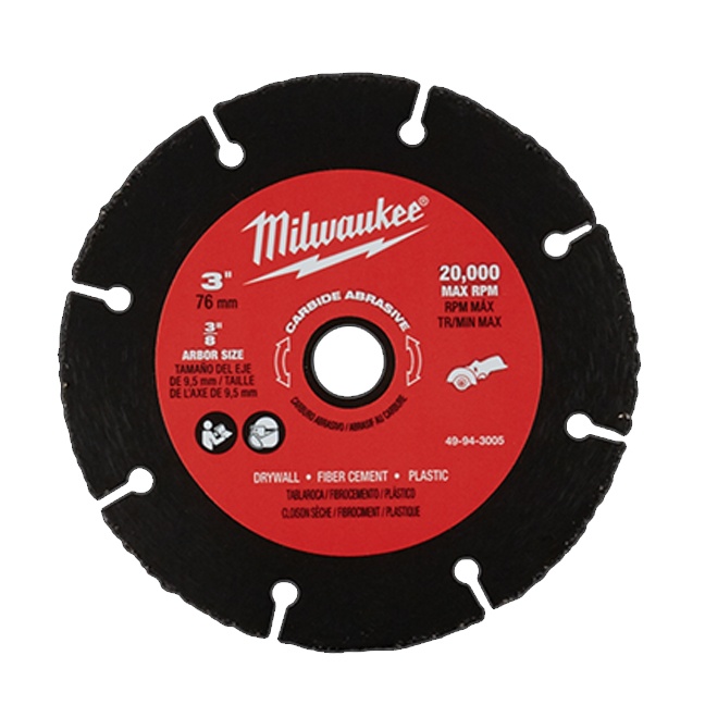 MILWAUKEE 3" CARBIDE ABRASIVE BLADE - Kilrich Building Centres
