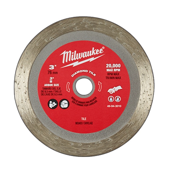 MILWAUKEE 3" DIAMOND TILE BLADE - Kilrich Building Centres