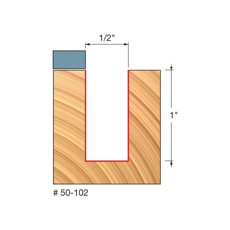 Main 2 - FREUD 1/2" TOP BEARING FLUSH TRIM ROUTER BIT -