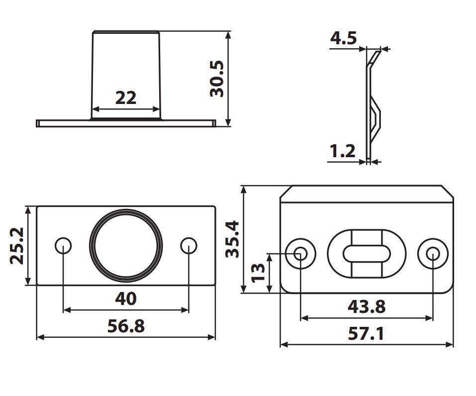 Main 2 - ADJUSTABLE BALL CATCH - BRUSHED NICKEL -