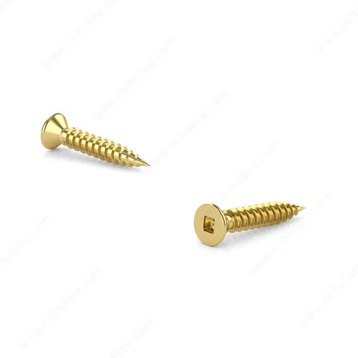 5/8" #5 FLAT HEAD WOOD SCREW - BRASS - Kilrich Building Centres