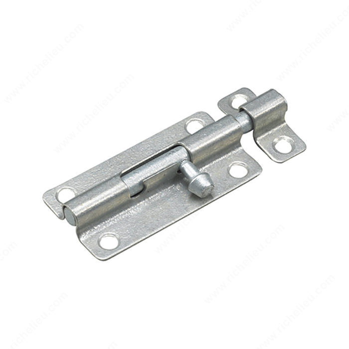 4" BARREL BOLT w/ ALUMINUM PIN - GALVANIZED - Kilrich Building Centres