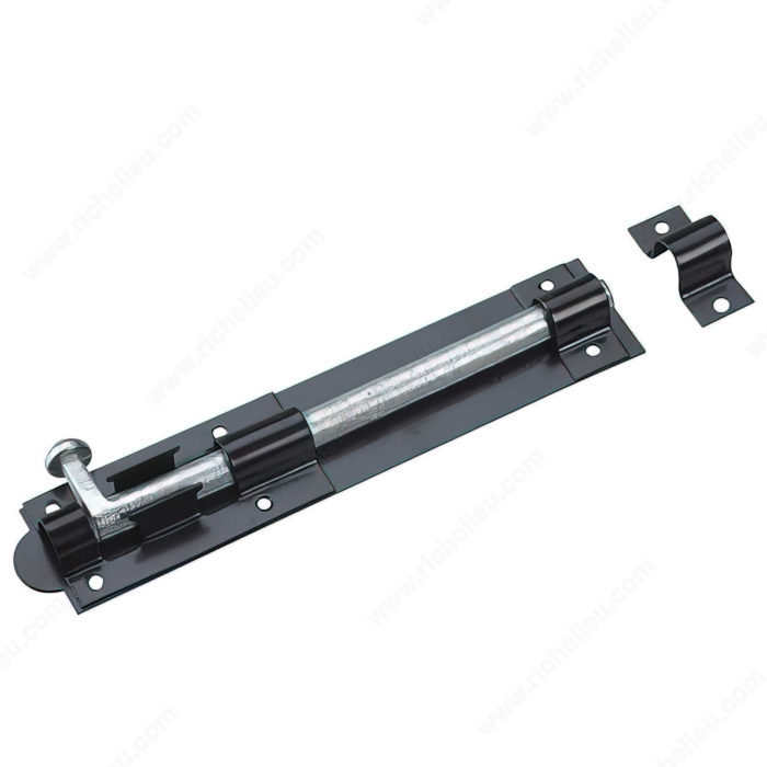 8" HEAVY DUTY TOWER BOLT - FLAT BLACK - Kilrich Building Centres