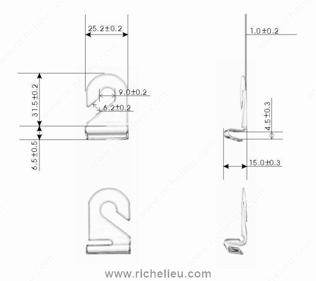 Main 2 - T-BAR CEILING HOOK - WHITE -