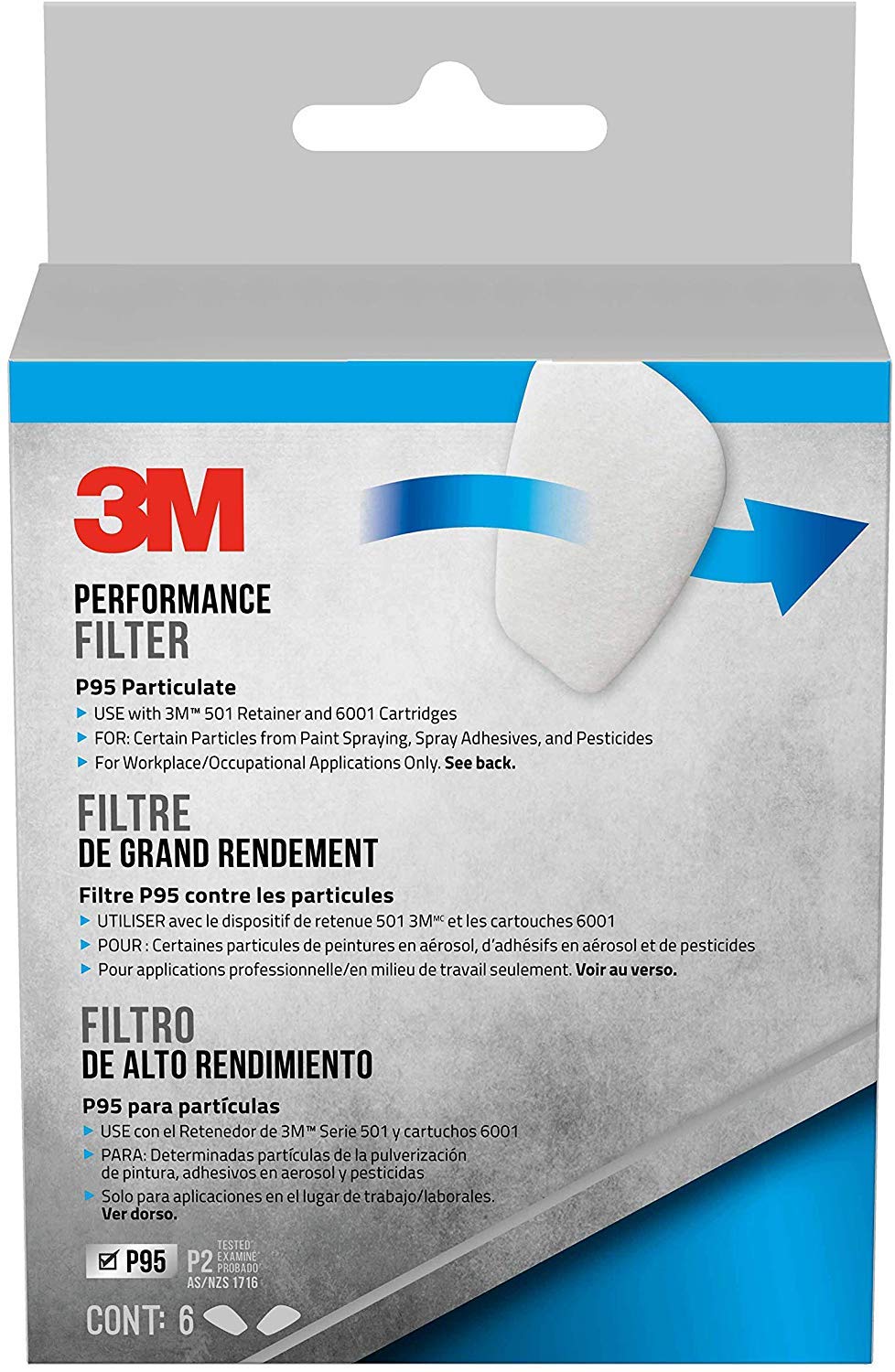 Main 2 - P95 FABRIC PARTICULATE PRE-FILTERS (6 PACK) -