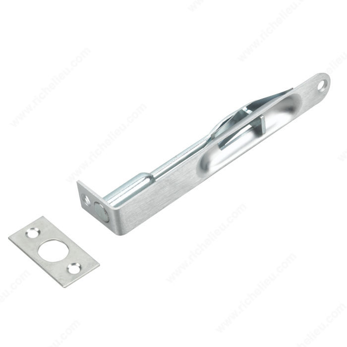 6" x 3/4" FLUSH BOLT w/ 5/8" RADIUS END - BRUSHED CHROME - Kilrich Building Centres