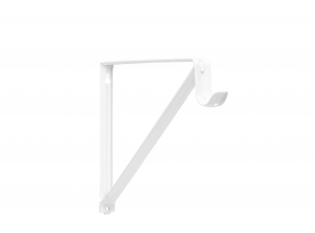10" NON-ADJUSTABLE SHELF BRACKET FOR CLOSET ROD - WHITE - Kilrich Building Centres