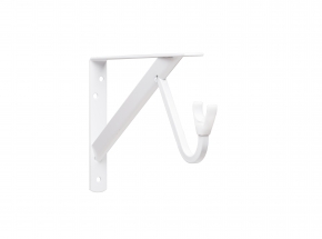 8" NON-ADJUSTABLE SHELF BRACKET FOR CLOSET ROD - WHITE - Kilrich Building Centres