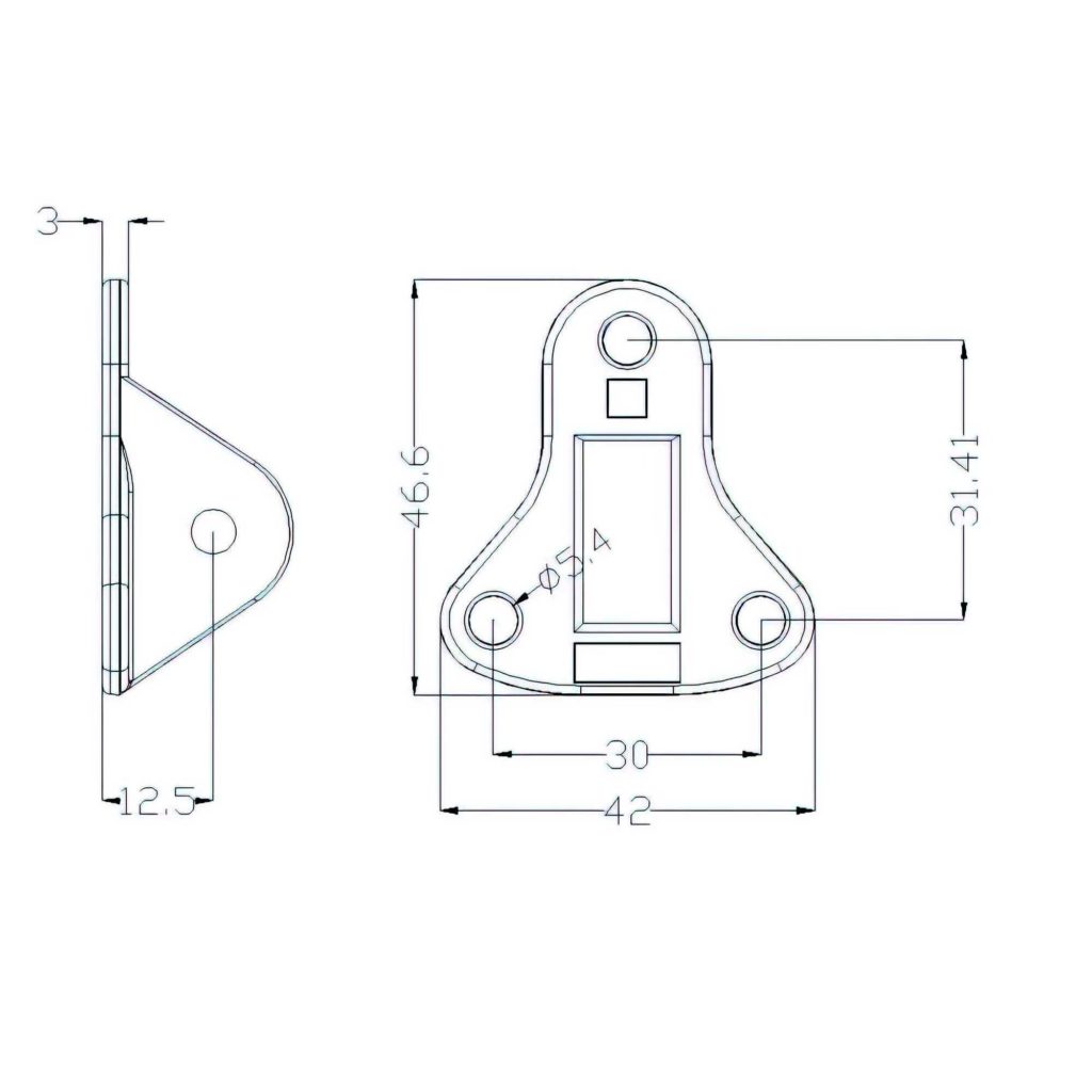 Main 2 - 5" FLIP-DOWN DOOR STOP - FLAT BLACK -