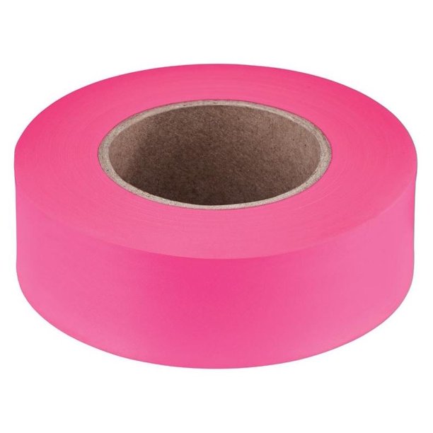 1" FLAGGING TAPE - PINK (200' ROLL) - Kilrich Building Centres