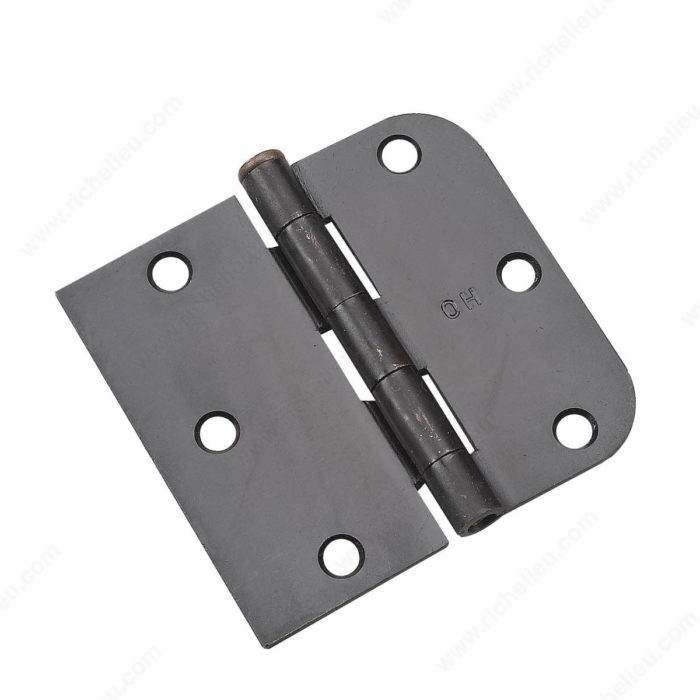 3-1/2" (5/8" RADIUS) x 3-11/16" (SQUARE) REVERSIBLE BUTT HINGE - OIL-RUBBED BRONZE - Kilrich Building Centres