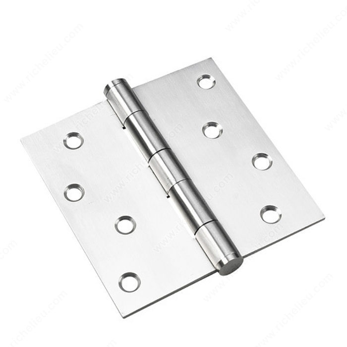 4" x 4" FULL-MORTISE BUTT HINGE - STAINLESS STEEL (2 PACK) - Kilrich Building Centres