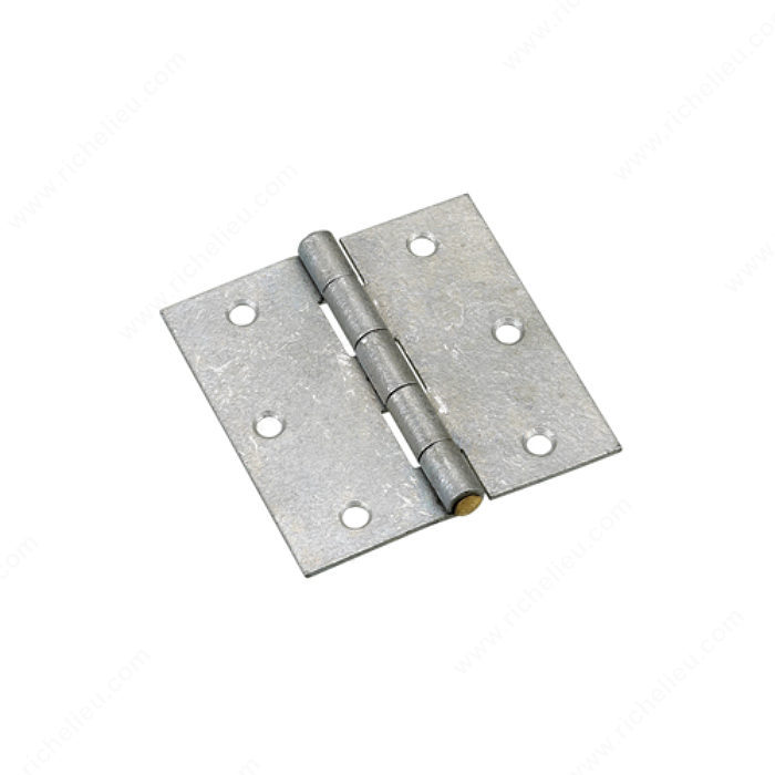 3-1/2" x 3-1/2" BROAD BUTT HINGE w/ LOOSE PIN - GALVANIZED - Kilrich Building Centres