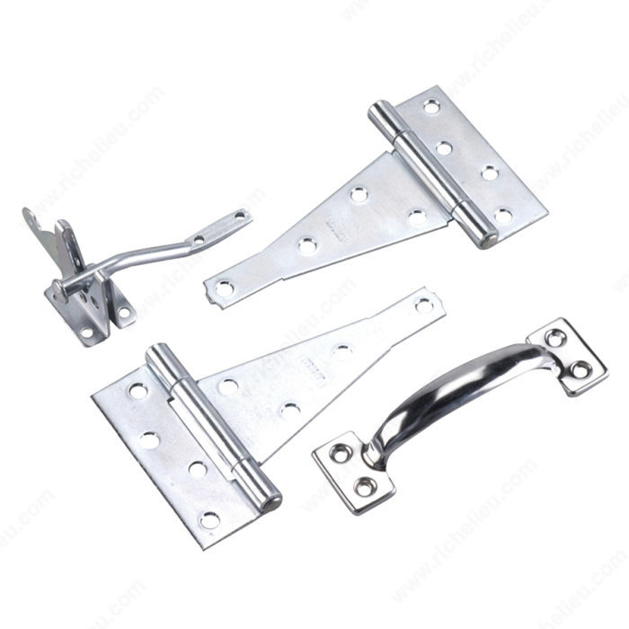 GATE HARDWARE KIT w/ 2 HINGES, LATCH & PULL HANDLE - ZINC-COATED - Kilrich Building Centres