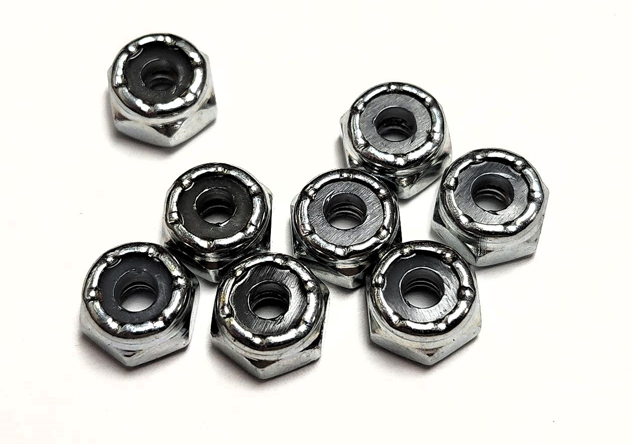 6-32 HEXAGON NYLON LOCK NUT - ZINC-COATED (8 PACK) - Kilrich Building Centres