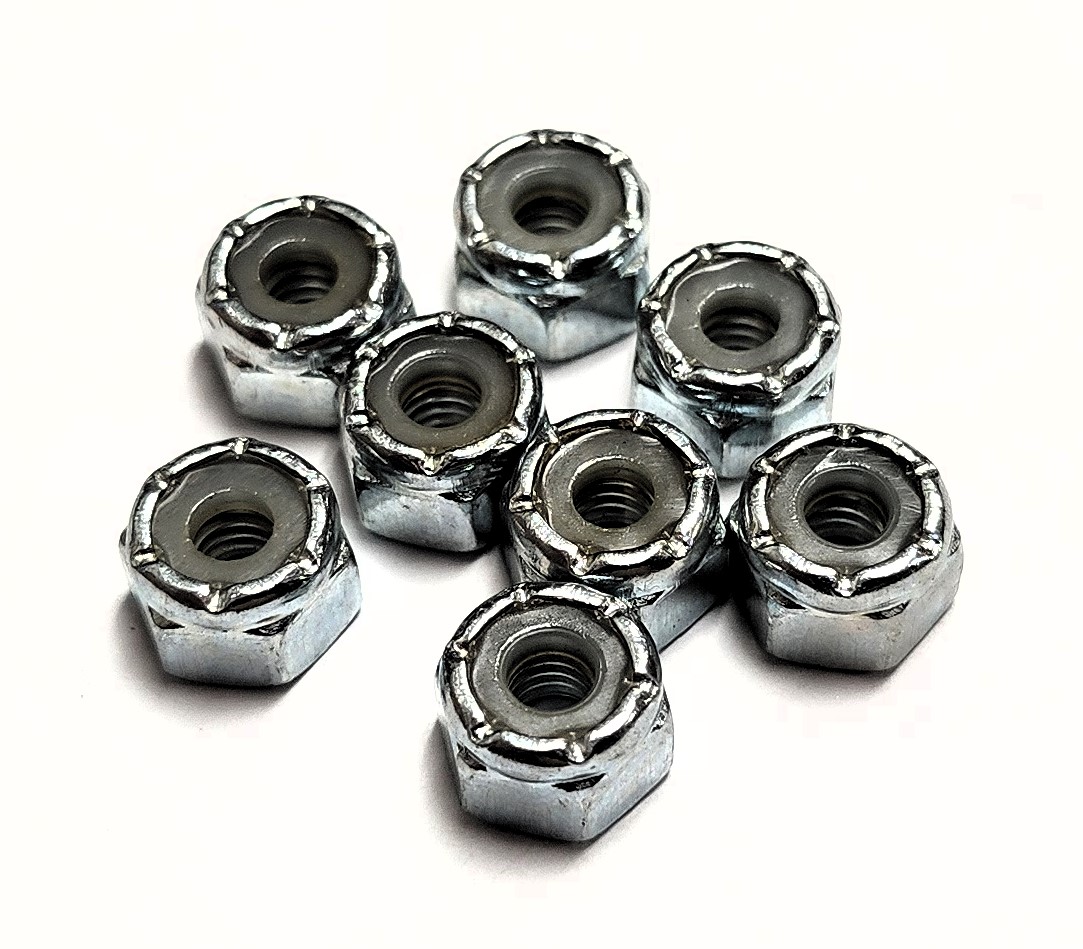 8-32 HEXAGON NYLON LOCK NUT - ZINC-COATED (8 PACK) - Kilrich Building Centres