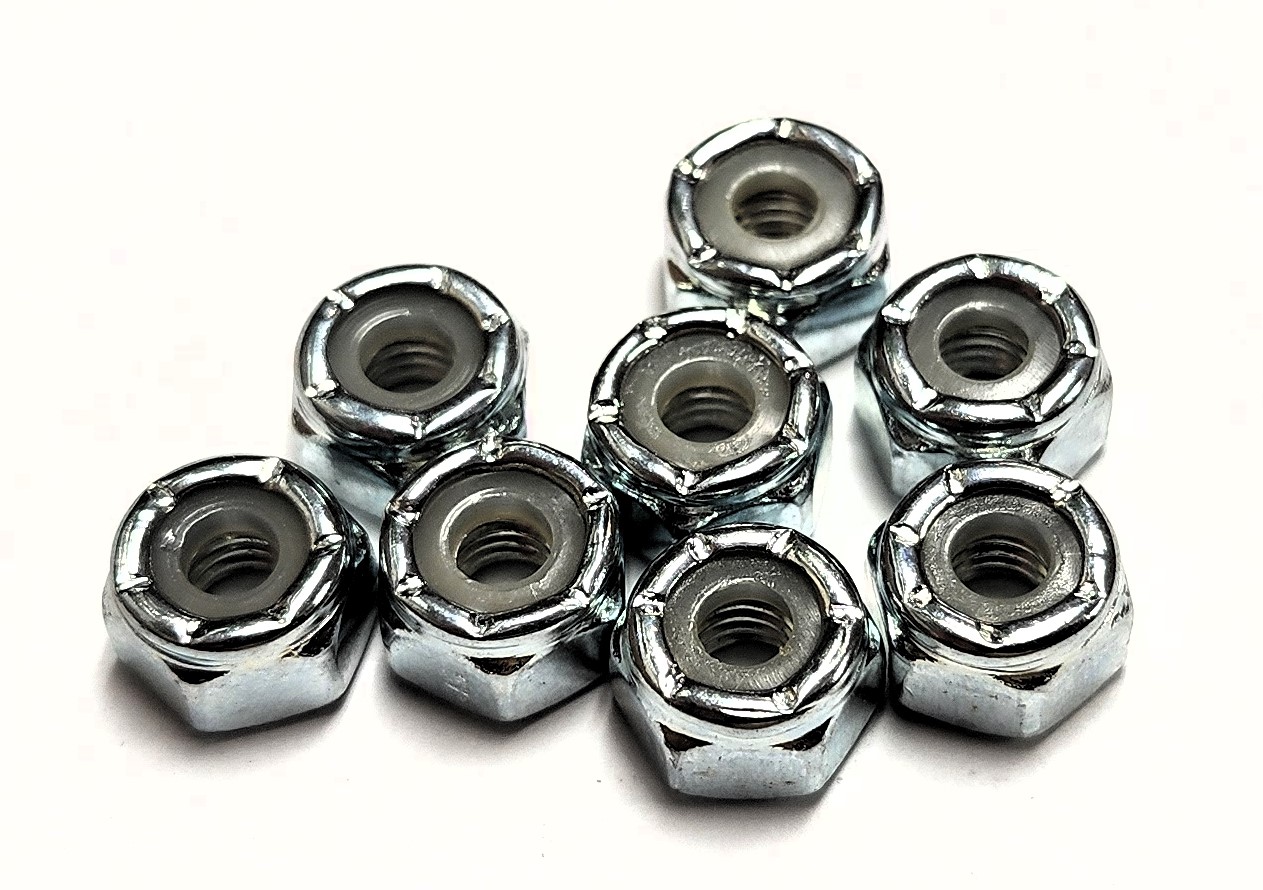 10-32 HEXAGON NYLON LOCK NUT - ZINC-COATED (8 PACK) - Kilrich Building Centres