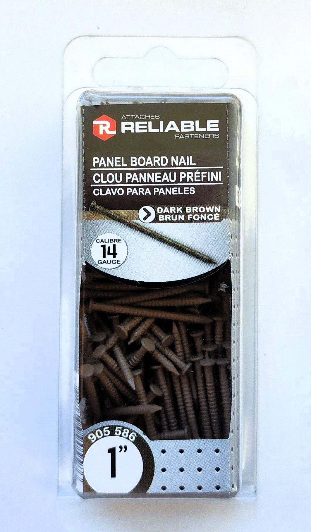 Main 2 - 1" 14ga. PANEL BOARD NAILS - DARK BROWN (80 GRAMS) -