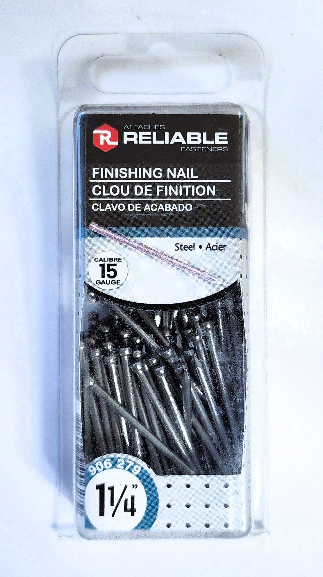 Main 2 - 1-1/4" 15ga. STEEL FINISHING NAILS (100 GRAMS) -