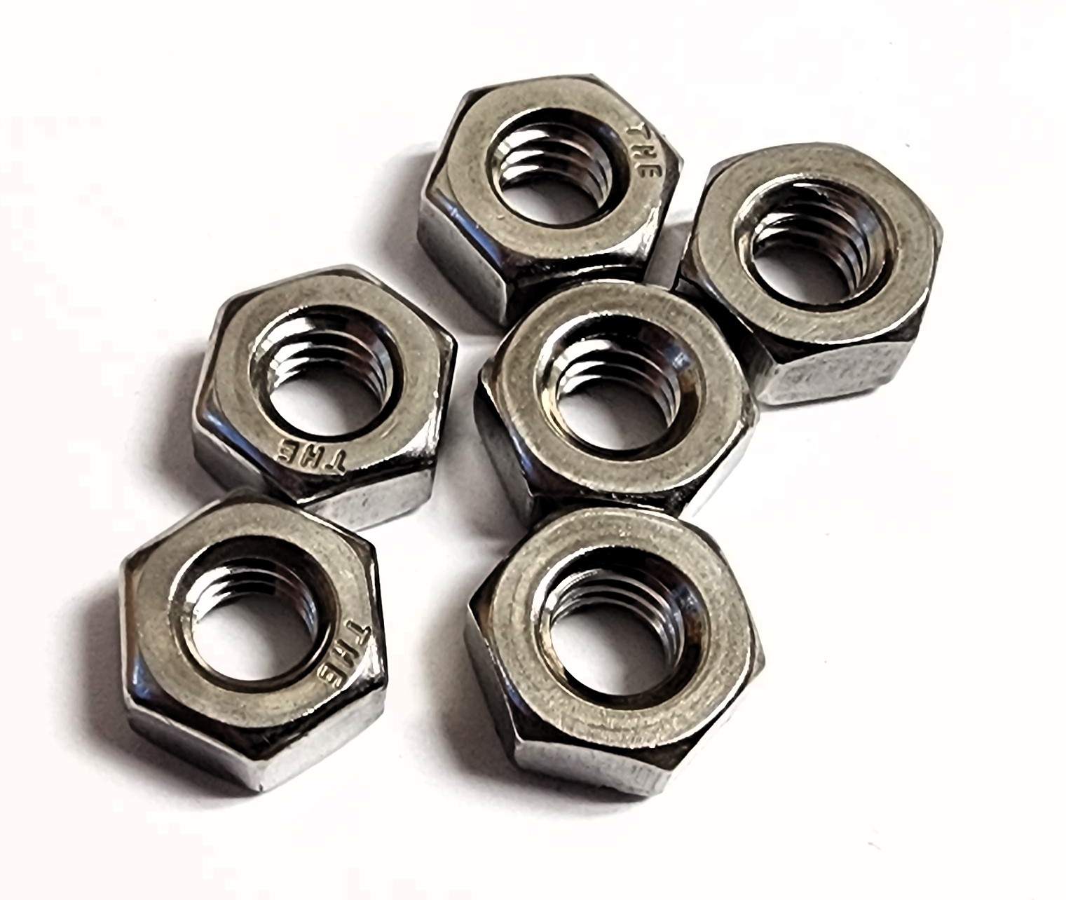 1/4" HEXAGON METAL NUT - STAINLESS (6 PACK) - Kilrich Building Centres