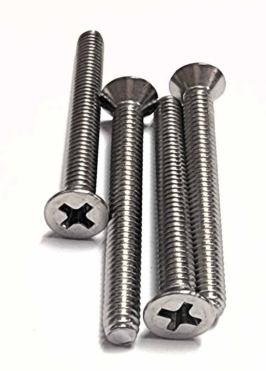 1-1/2" 8-32 FLAT-HEAD MACHINE SCREW - STAINLESS (4 PACK) - Kilrich Building Centres