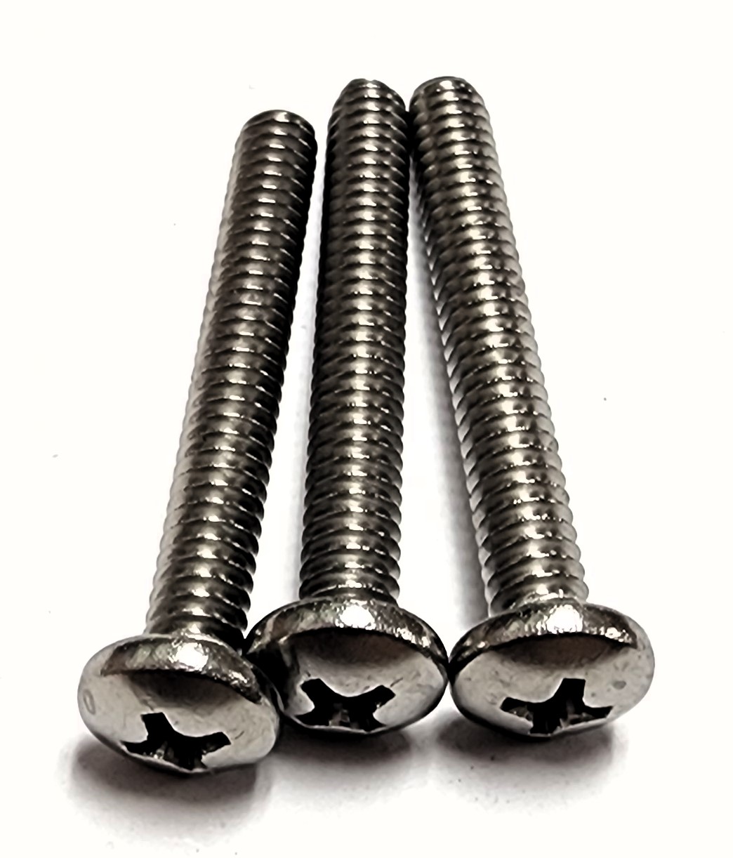 1-1/2" 10-24 PAN-HEAD MACHINE SCREW - STAINLESS (3 PACK) - Kilrich Building Centres