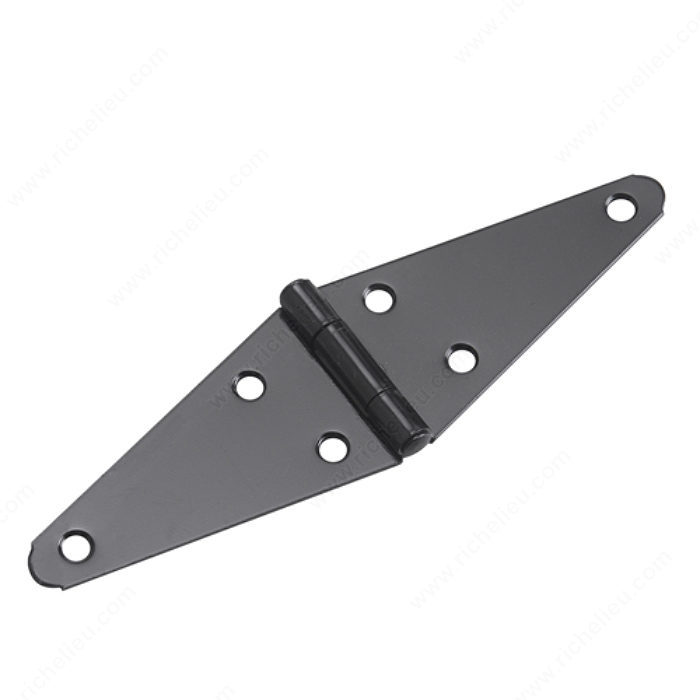 4" HEAVY-DUTY STRAP HINGE - FLAT BLACK - Kilrich Building Centres