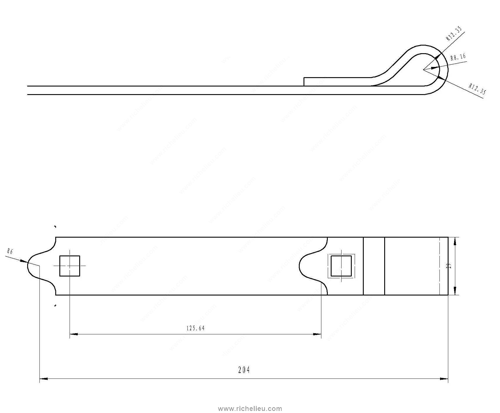 Main 3 - 8" SCREW HOOK & STRAP HINGE - ZINC-COATED -