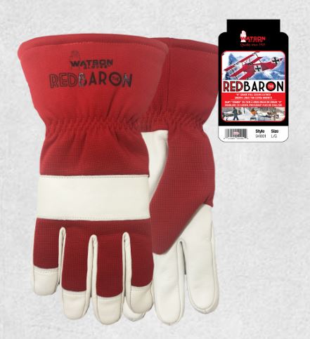 WATSON GAUNTLET RED BARON SHERPA-LINED GLOVES - MEDIUM - Kilrich Building Centres