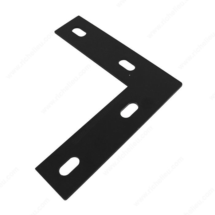 6" x 6" x 1-1/2" FLAT CORNER PLATE - BLACK - Kilrich Building Centres