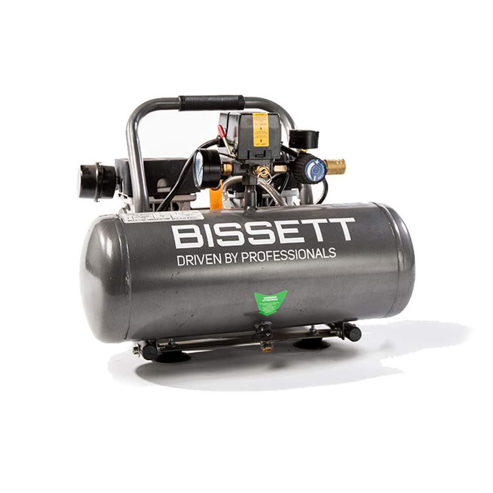 BISSETT 3/4 HP ULTRA QUIET FINISHING COMPRESSOR (2.0 GAL) - Kilrich Building Centres