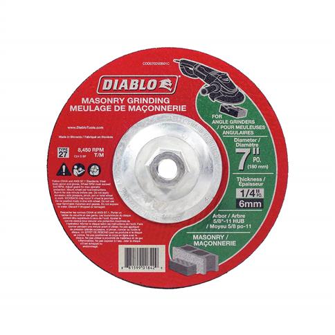DIABLO 7" x 1/4" MASONRY GRINDING DISC - Kilrich Building Centres