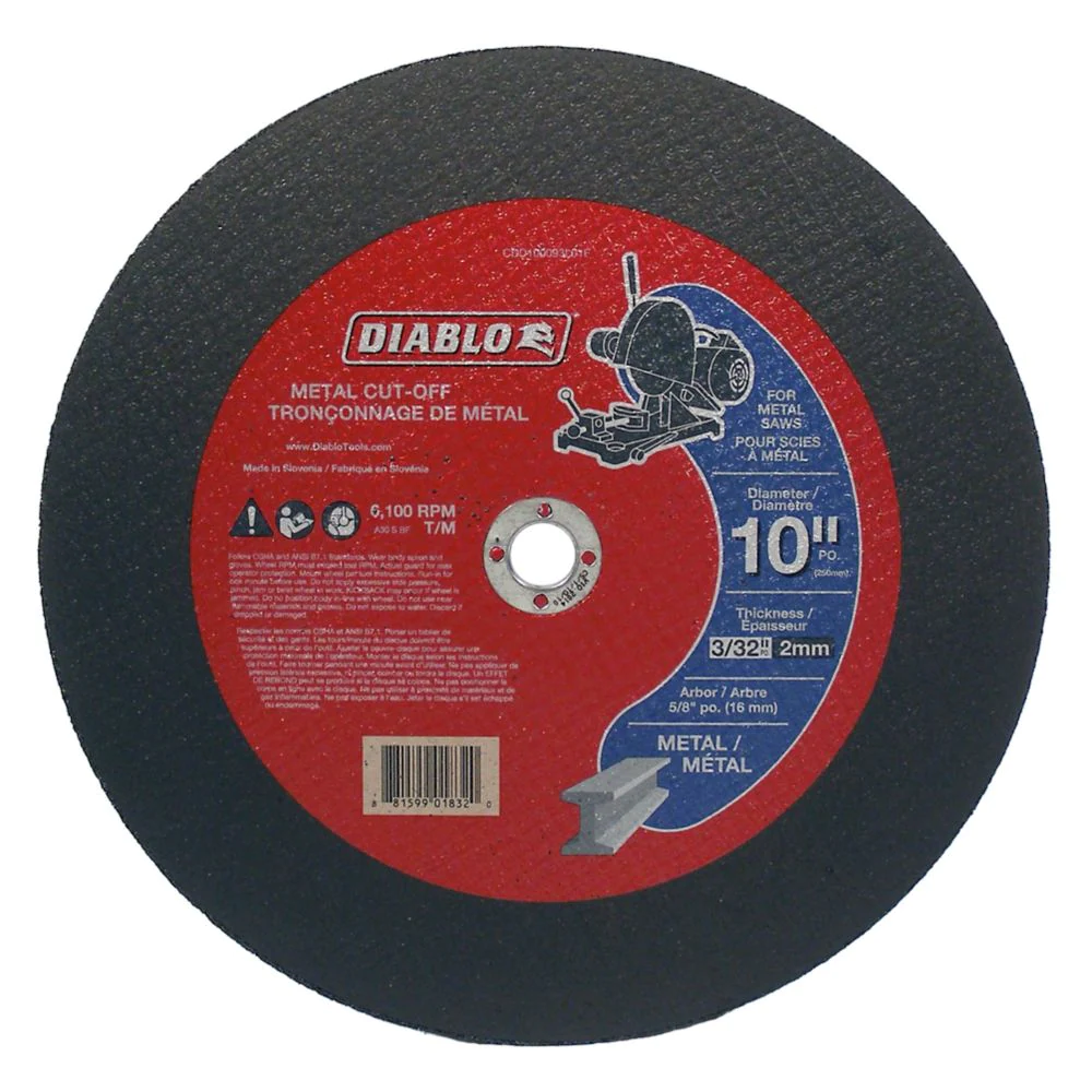 DIABLO 10" x 3/32" METAL CUT-OFF GRINDING DISC - Kilrich Building Centres