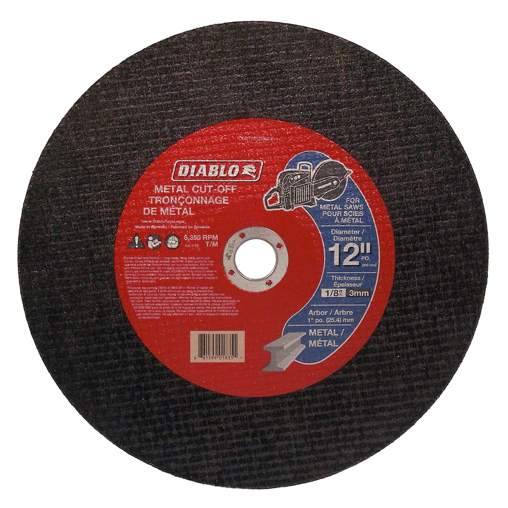 DIABLO 12" x 1/8" METAL CUT-OFF GRINDING DISC - Kilrich Building Centres