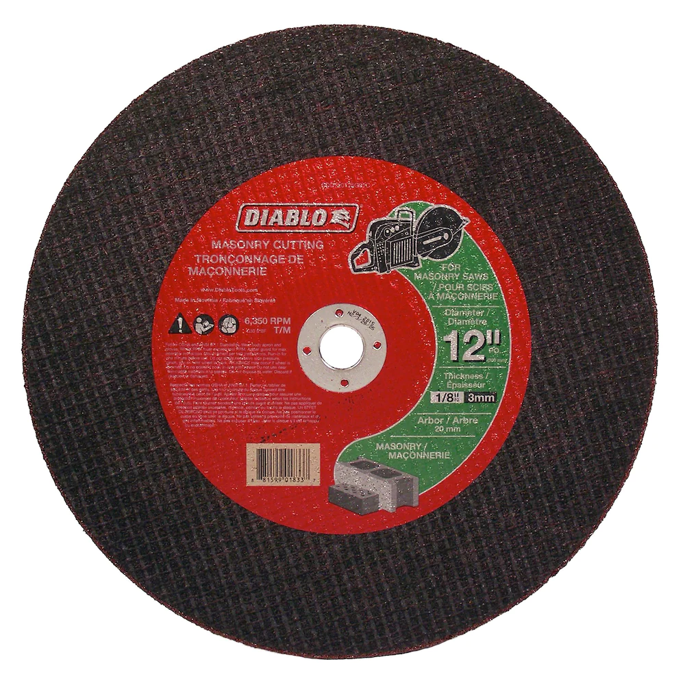 DIABLO 12" x 1/8" MASONRY CUT-OFF GRINDING DISC - Kilrich Building Centres