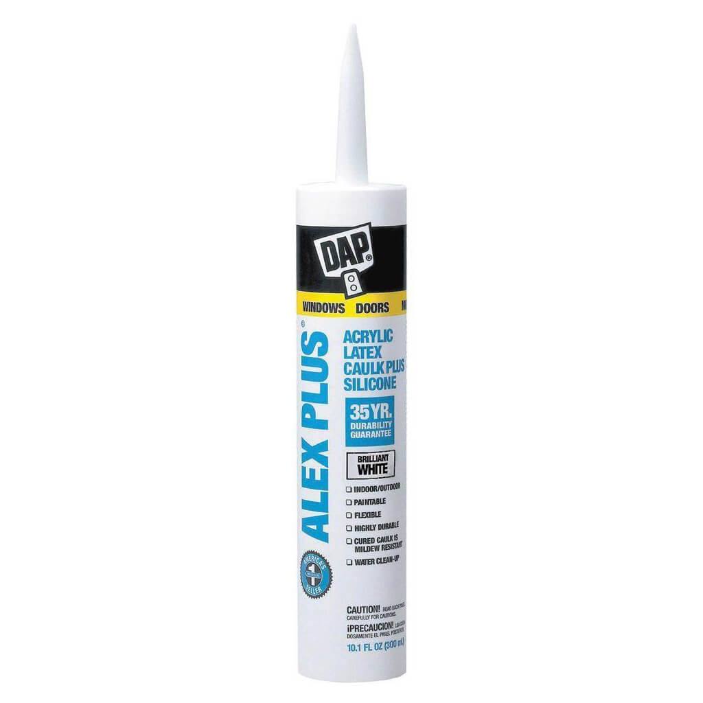 DAP ALEX PLUS WHITE ACRYLIC LATEX CAULKING (300 mL) - Kilrich Building Centres